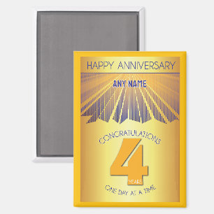 Aimant 4 Ans Golden Ray 12 Étapes NOM PERSONNALISÉ