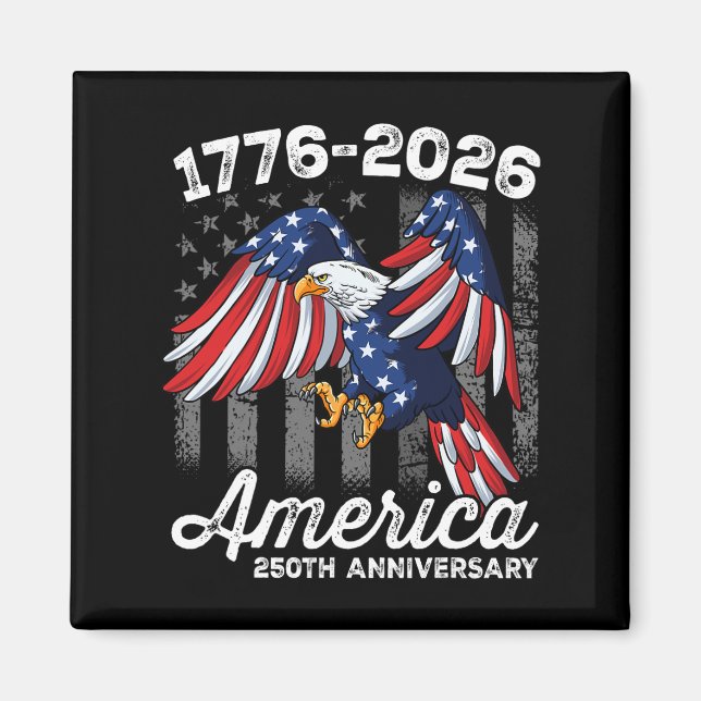 Aimant 4 juillet 250 ans 1776-2026 (Devant)