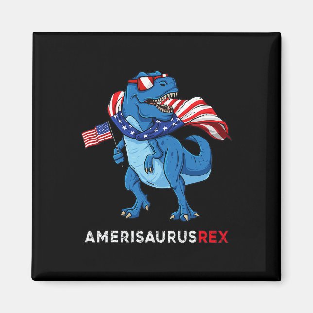 Aimant 4 juillet Amerisaurus T Rex Dinosaur Garçons T (Devant)