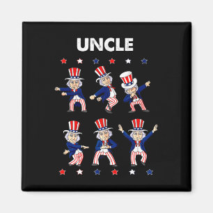 Aimant 4 juillet Dancing Oncle Sam Boys Kids USA Patrio