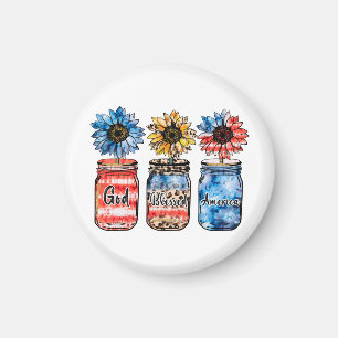 Aimant 4 juillet   Dieu béni l'Amérique