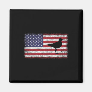Aimant 4 juillet drôle de patriotique Pluvier neigeux amo