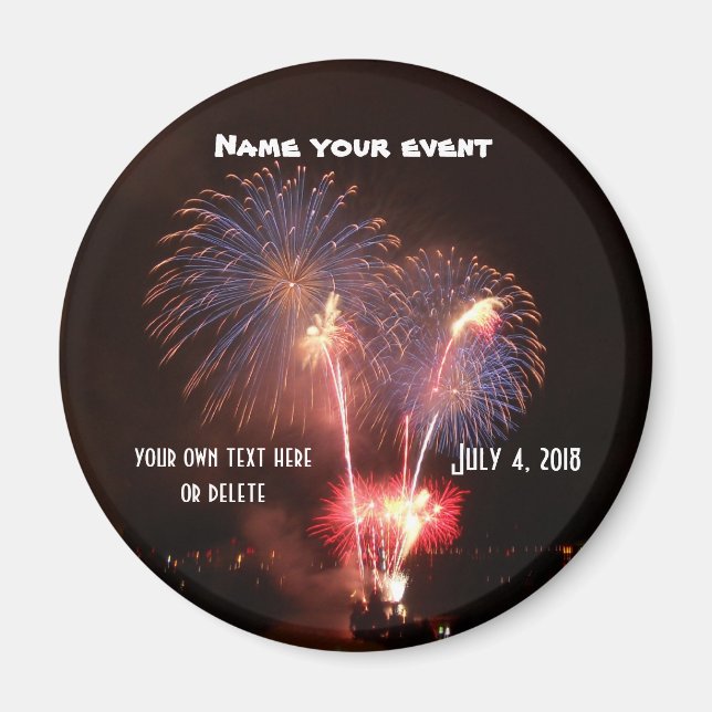 Aimant 4 juillet Fête des feux d'artifice (Devant)
