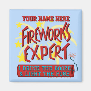 Aimant 4 juillet feux d'artifice drôles de l'indépendan