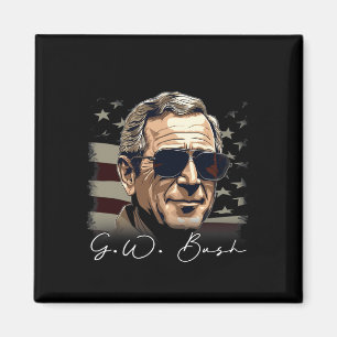 Aimant 4 juillet George W. Bush, partie Portrait du prési