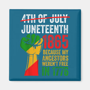 Aimant 4 juillet juneteenth 1865 pour hommes femmes - noi