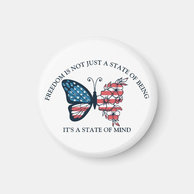 Aimant 4 juillet papillon (Devant)