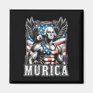 Aimant 4 juillet Patriotique Funny George Washington juil