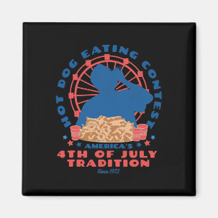 Aimant 4 juillet Tradition Hot Dog Mating Concours Amusan