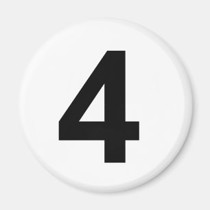 Aimant 4 - numéro quatre