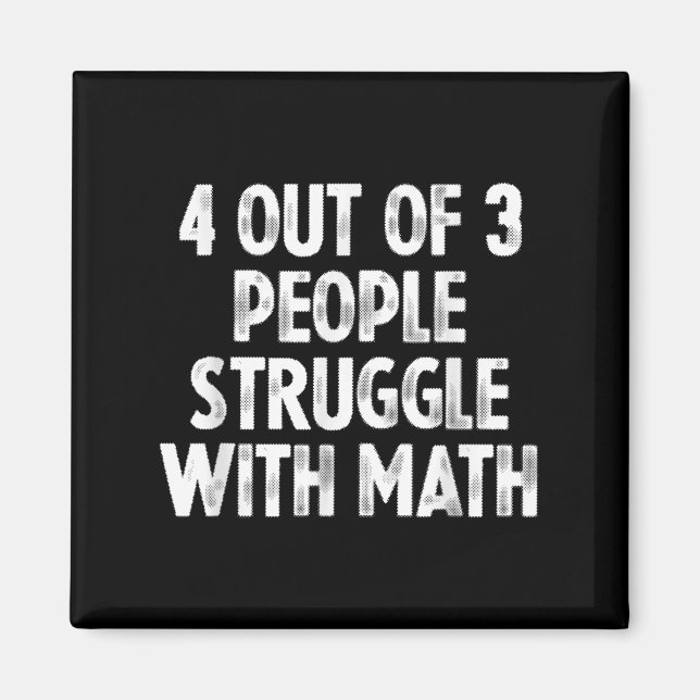 Aimant 4 Personnes Sur 3 Luttent Avec Les Maths (Devant)