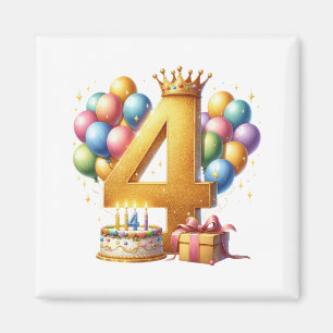 Aimant 4e anniversaire en or