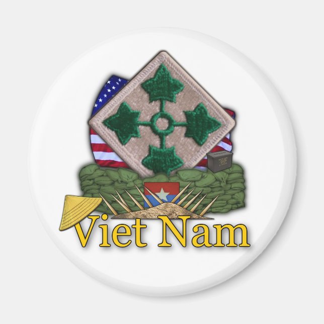 Aimant 4e division d'infanterie vétérans de guerre vietna (Devant)