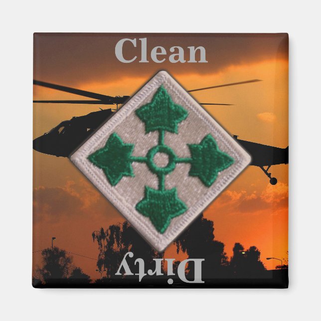 Aimant 4e division d'infanterie vietnam irak vétérans de  (Devant)