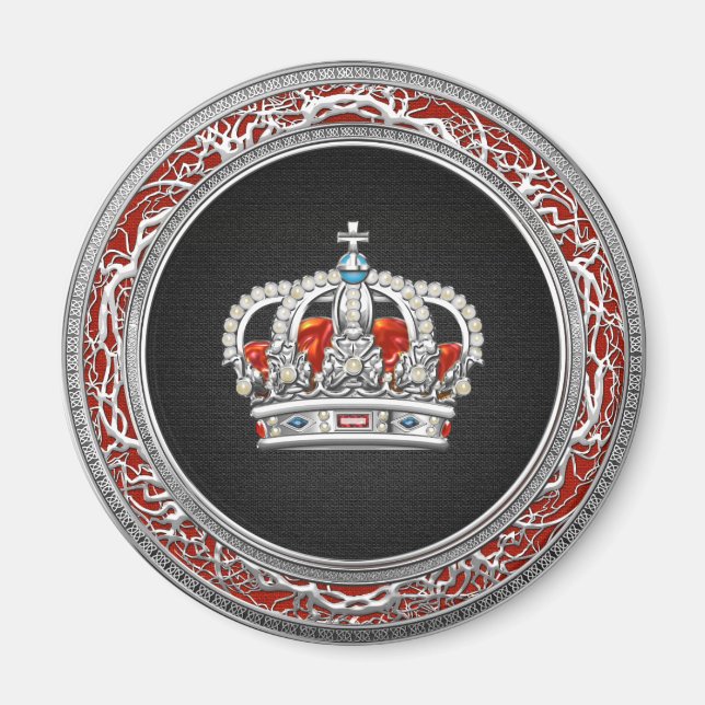 Aimant [500] Prince-Princesse Roi-Reine Crown [argent] (Devant)