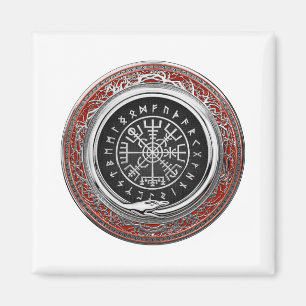 Aimant [500] Vegvisir - Viking Silver Magic Runic Compass
