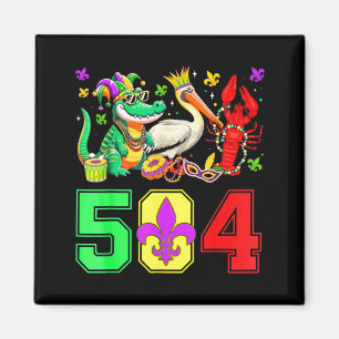 Aimant 504 Nola Mardi Gras La Nouvelle-Orléans Louisiane
