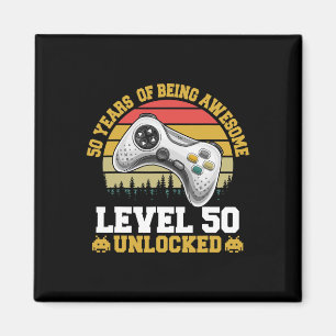 Aimant 50e Anniversaire Années Awesome Video Gamer déverr