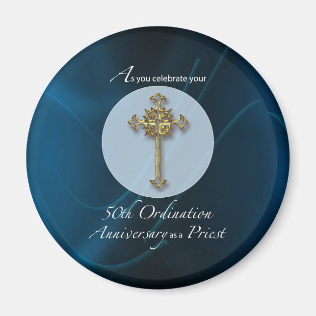 Aimant 50e anniversaire de l'ordination du prêtre (Devant)