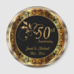 Aimant 50e anniversaire de Mariage d'or<br><div class="desc">50e Anniversaire Mariage d'or Design. ⭐ Ce Produit est 100% Personnalisable. *****Cliquez sur le BOUTON PERSONNALISER pour ajouter, supprimer, déplacer, redimensionner, modifier, tourner, etc... n'importe quel graphique ou texte. ⭐ 99% de mes designs dans mon magasin sont faits en couches. Cela vous permet de redimensionner et de déplacer facilement les...</div>