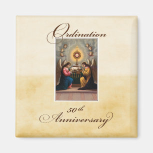 Aimant 50e anniversaire d'ordination Anges à l'autel