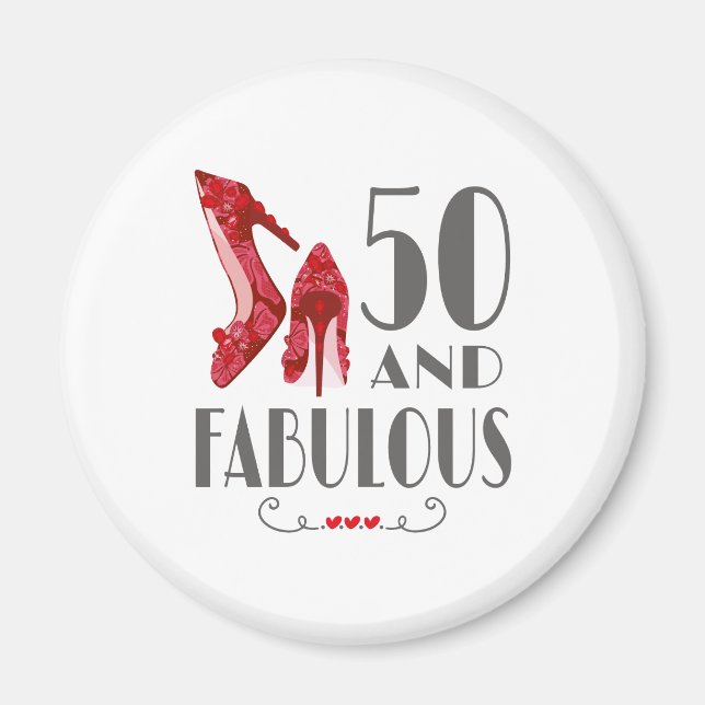 Aimant 50th Birthday Gift Im 50 And Fabulous Gift (Devant)