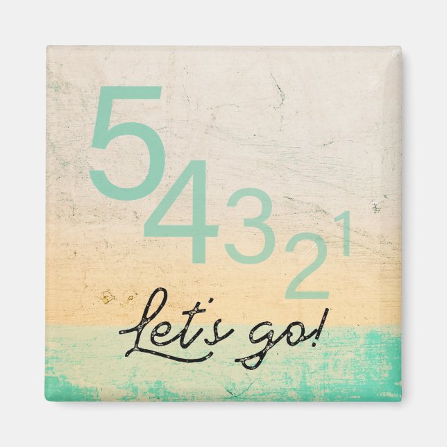 Aimant 54321 Allons-y ! Motivation technique moderne Note (Devant)