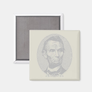 Aimant $5 Dollar Argent du président Abraham Lincoln