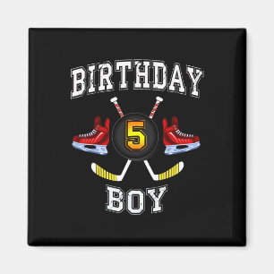 Aimant 5e anniversaire Boy - Ice Hockey enfant de 5 ans