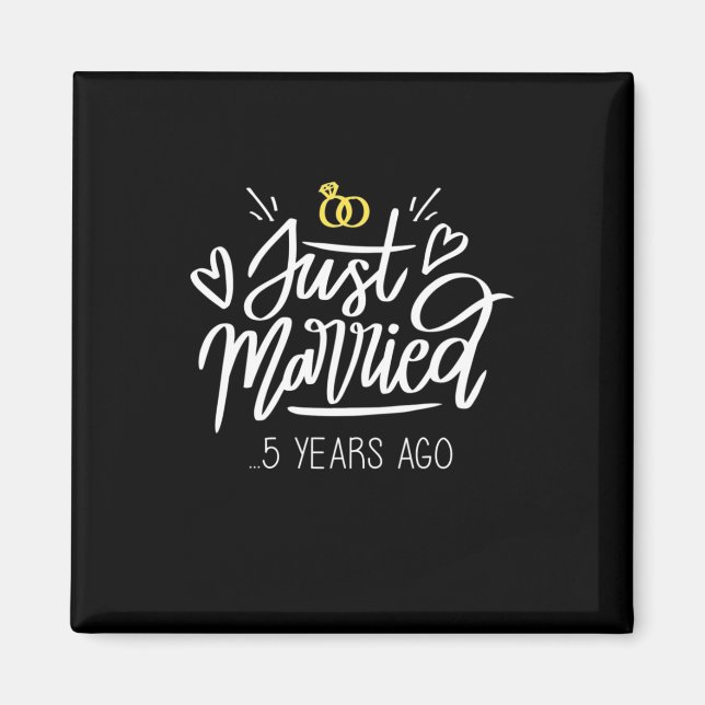 Aimant 5e anniversaire du Mariage (Devant)