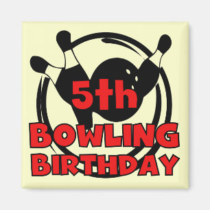 Aimant 5e Bowling Anniversaire Tshirts et cadeaux