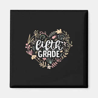 Aimant 5th Fifth Grade Floral Heart Ck To School Teacher