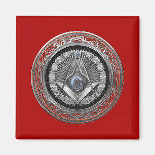 Aimant [600] Master Mason - Silver Square & Compass