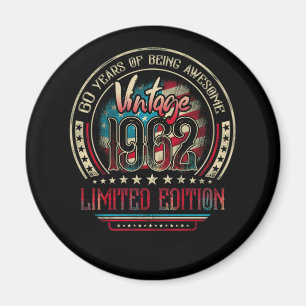 Aimant 60 ans fantastique 60e anniversaire Vintage 1962 U