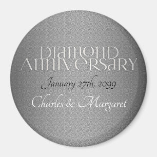 Aimant 60e anniversaire de mariage de diamant