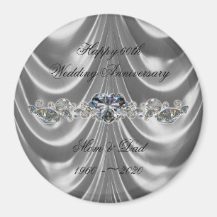 Aimant 60e anniversaire du Mariage Diamond Heart