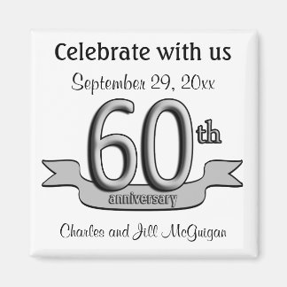 Aimant 60e anniversaire Enregistrer la date Favoris de la
