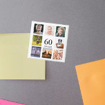 Aimant 60e anniversaire fête photo collage mec<br><div class="desc">Un aimant pour une fête du 60e anniversaire pour un type, célébrant sa vie avec un collage de 8 de vos propres photos. Modèles pour l'âge de 60 ans et une date. Date de naissance ou date de la fête. Lettres de couleur noire. Fond blanc. Parfait comme une faveur de...</div>