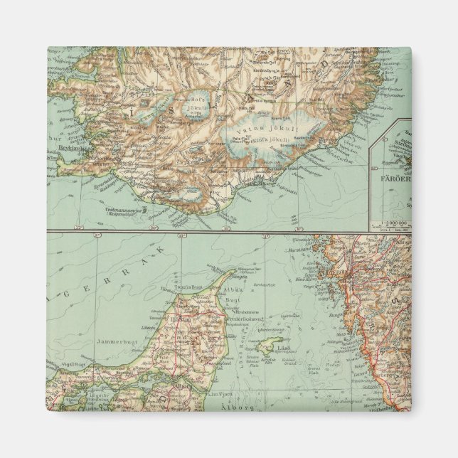 Aimant 65 Danemark, Islande (Devant)