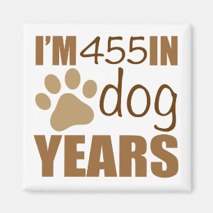Aimant 65e anniversaire année de chien