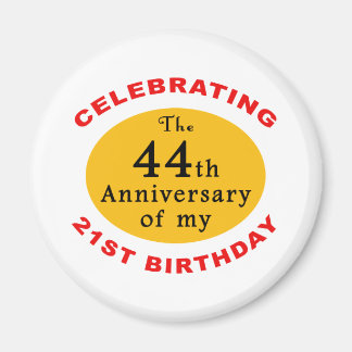 Aimant 65e anniversaire cadeaux de sac