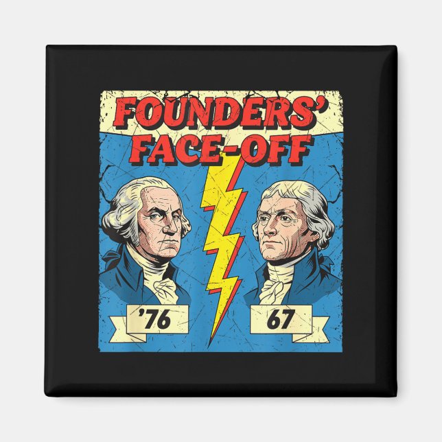 Aimant 67 76 George Washington Thomas Jefferson Histoire  (Devant)