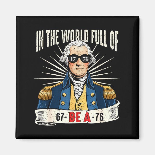 Aimant 67 à 76 Mème drôle d'histoire de George Washington (Devant)