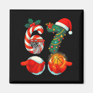 Aimant 67 Basket Santa Six Seven Mème Noël Srt M