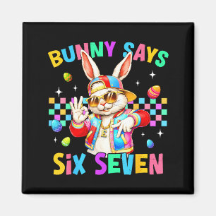Aimant 67 Bunny dit six sept pour les enfants garçons fil