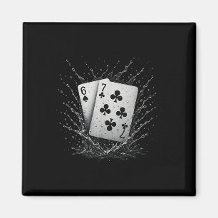 Aimant 67 Cartes à jouer Six Sept Mème Jeu de cartes Poke