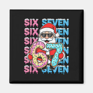 Aimant 67 Donut Noël Drôle Six Sept Mème Santa Enfants