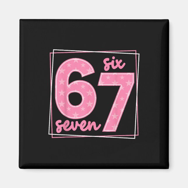 Aimant 67 drôle numéro 67 anniversaire Meme  (Devant)