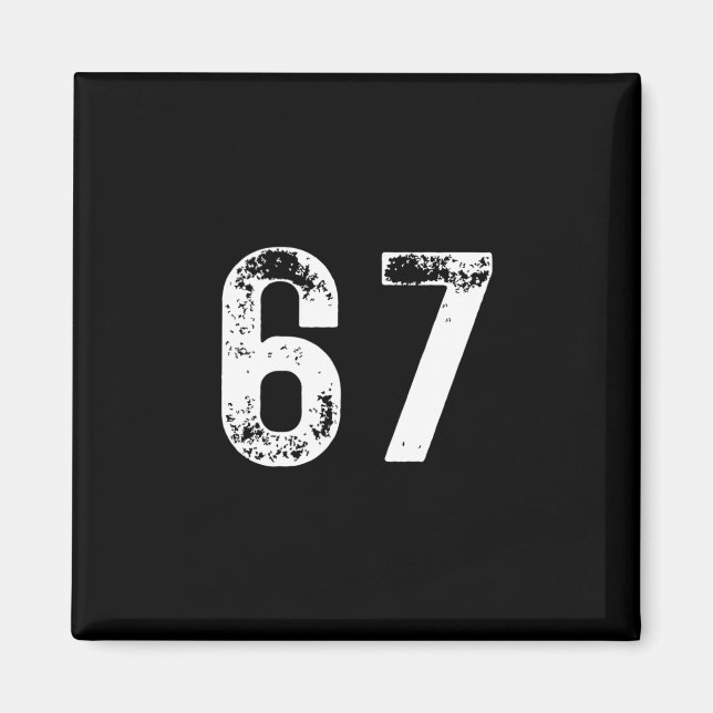Aimant 67 - Drôle Sweat - shirt à capuche de reprise de m (Devant)