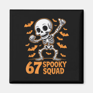 Aimant 67 Équipe Squelette Halloween Squelette 6 7 Mème S